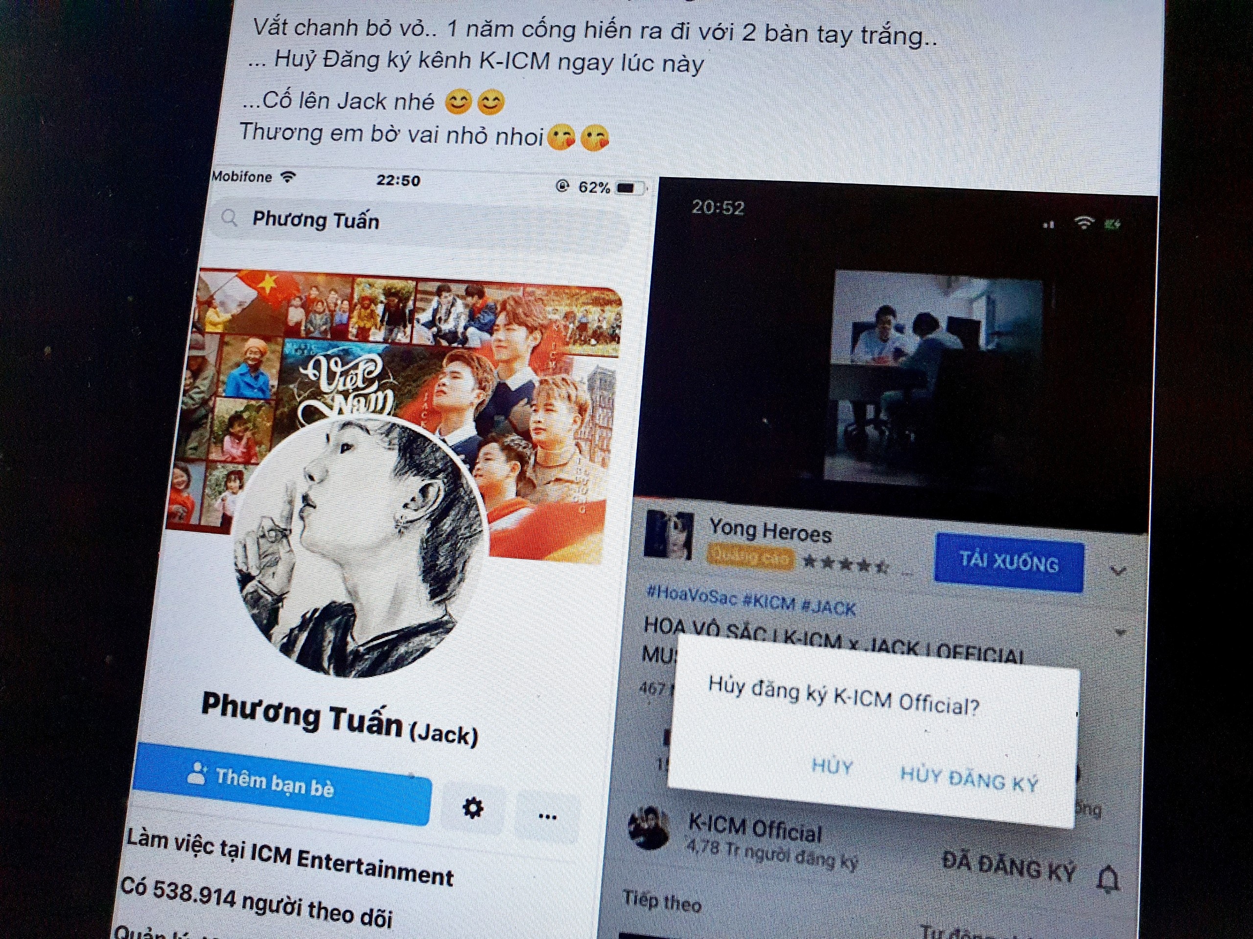 Fan huy dang ky kenh K-ICM vi Jack anh 1