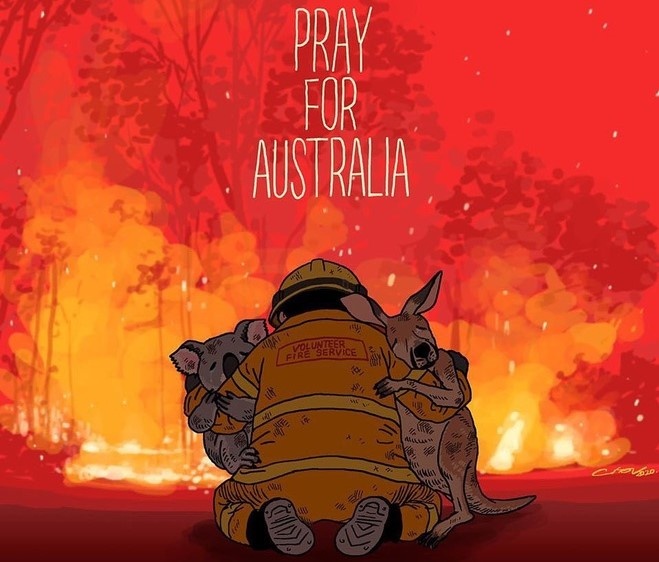 bau troi do do chay rung o Australia anh 4