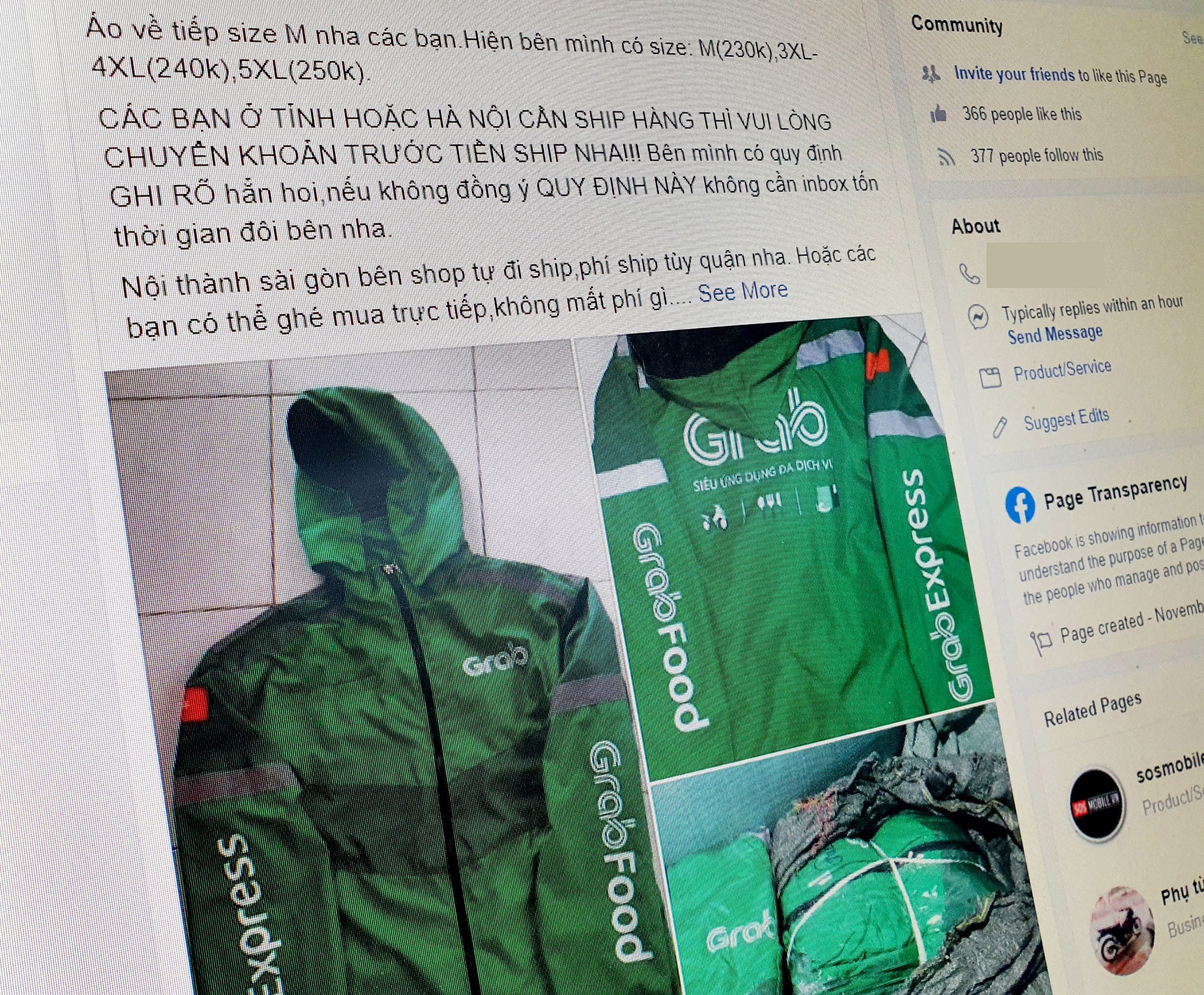 Ao Grab ban tran lan tren mang anh 1