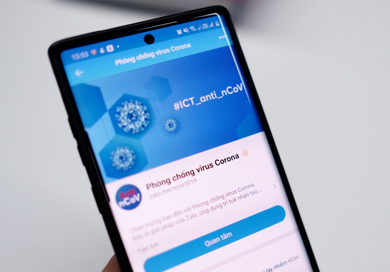 Zalo gioi thieu chatbot phong chong virus Corona hinh anh