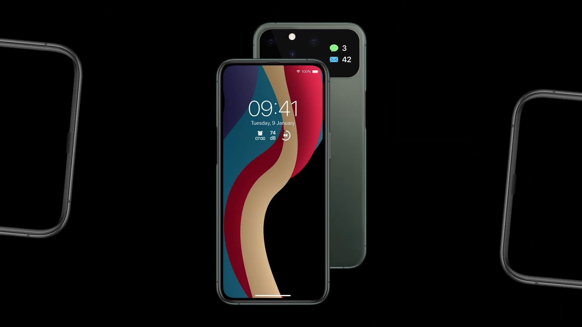 Y tuong iPhone 12 co 2 man hinh, 5 camera sau hinh anh