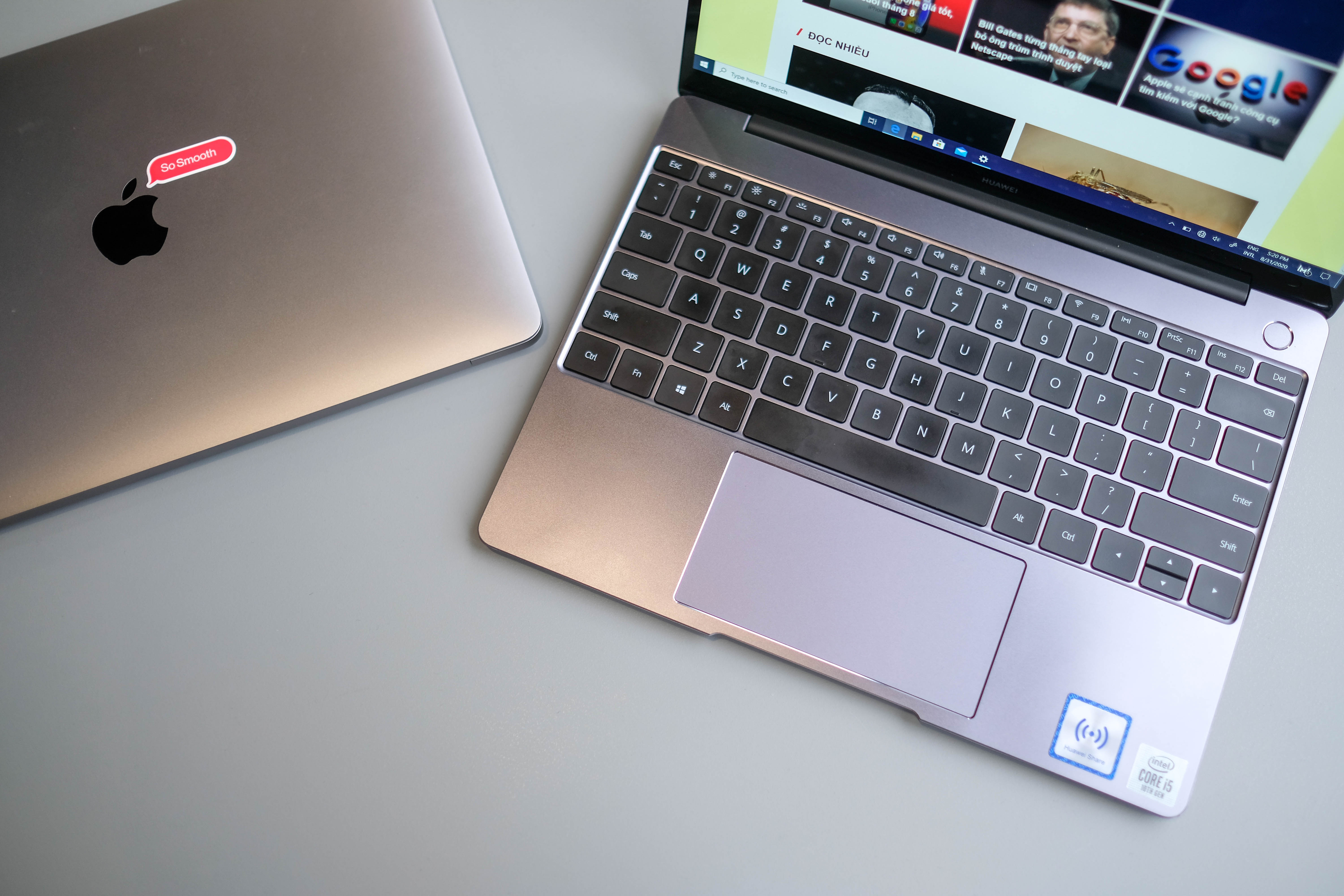 So sanh Huawei Matebook 13 voi Macbook Air anh 12