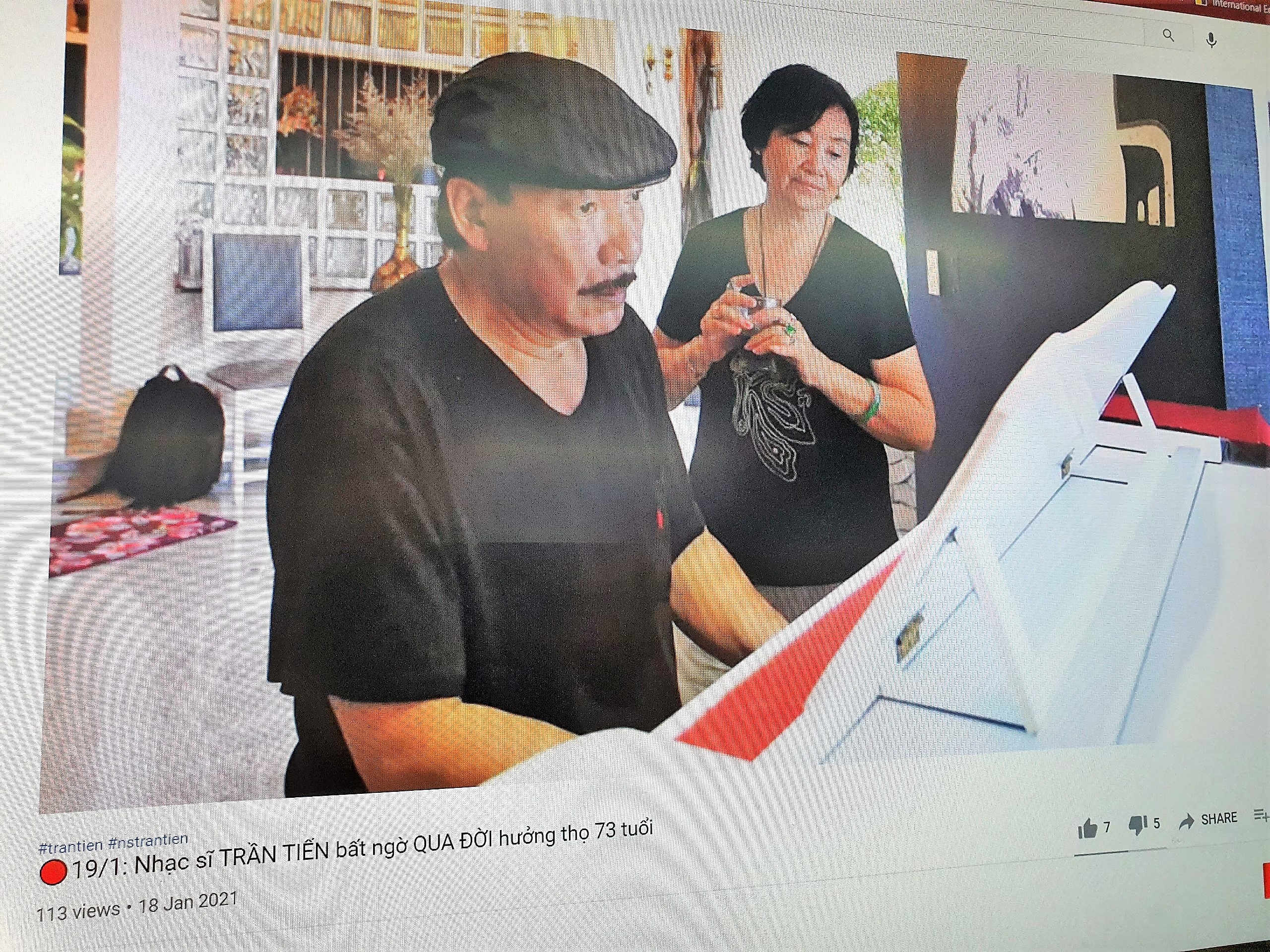 Nhieu kenh YouTube dang tin gia nhac si Tran Tien qua doi hinh anh