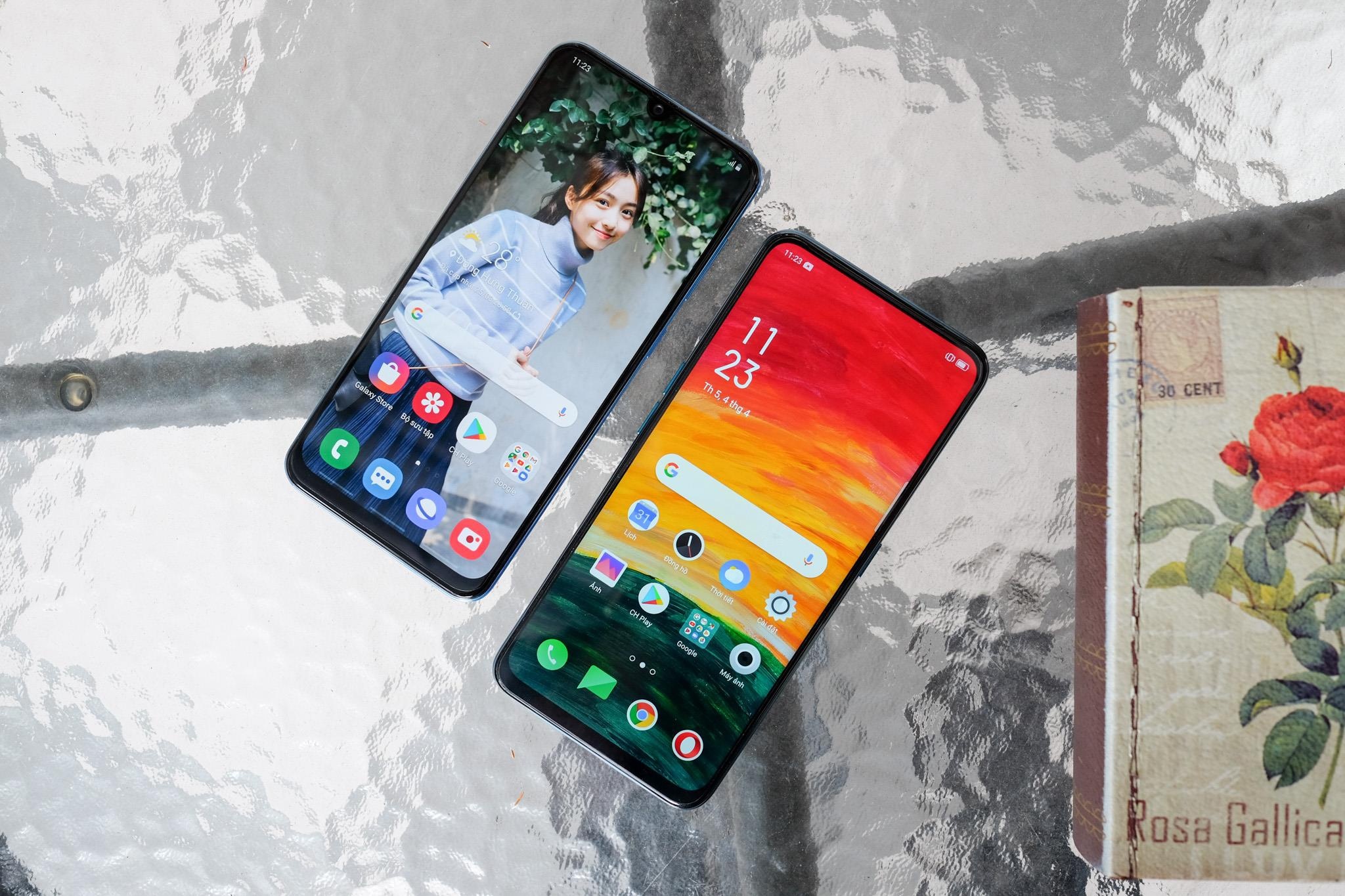 Smartphone Samsung voi Oppo anh 3