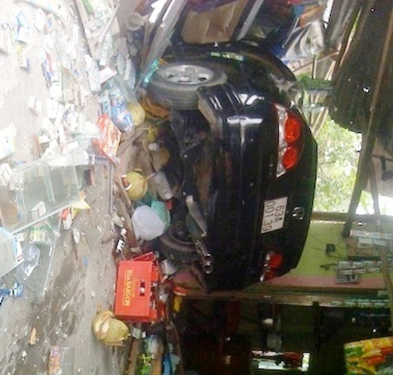 Hiện trường vụ tai nạn.