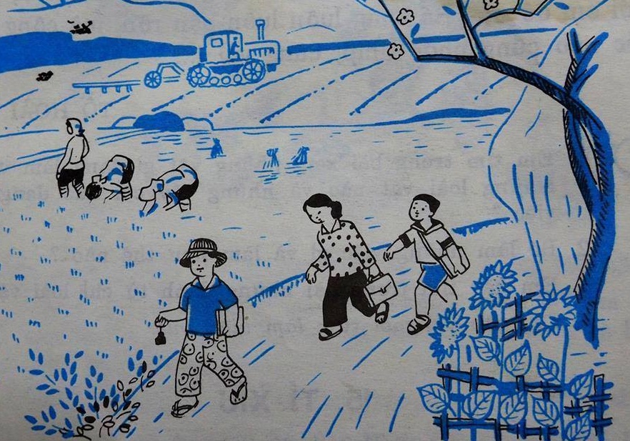 Tuoi tho nong thon hien ra binh di trong sach giao khoa cu hinh anh