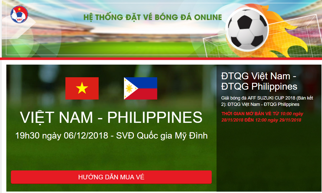 bán vé online, bán kết AFF Cup 2018, VFF, đội tuyển Việt Nam, AFF Cup 2018 ảnh 3 ban ve online, ban ket AFF Cup 2018, VFF, doi tuyen Viet Nam, AFF Cup 2018 anh 3