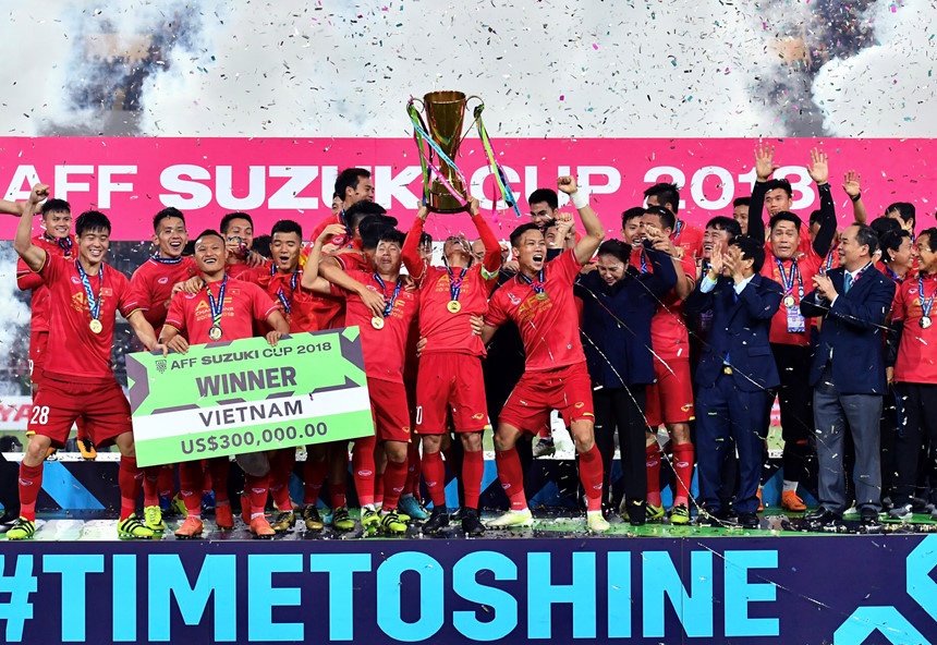 Doi tuyen Viet Nam,  AFF Cup 2018,  Van Lam,  Viet Nam vo dich anh 3