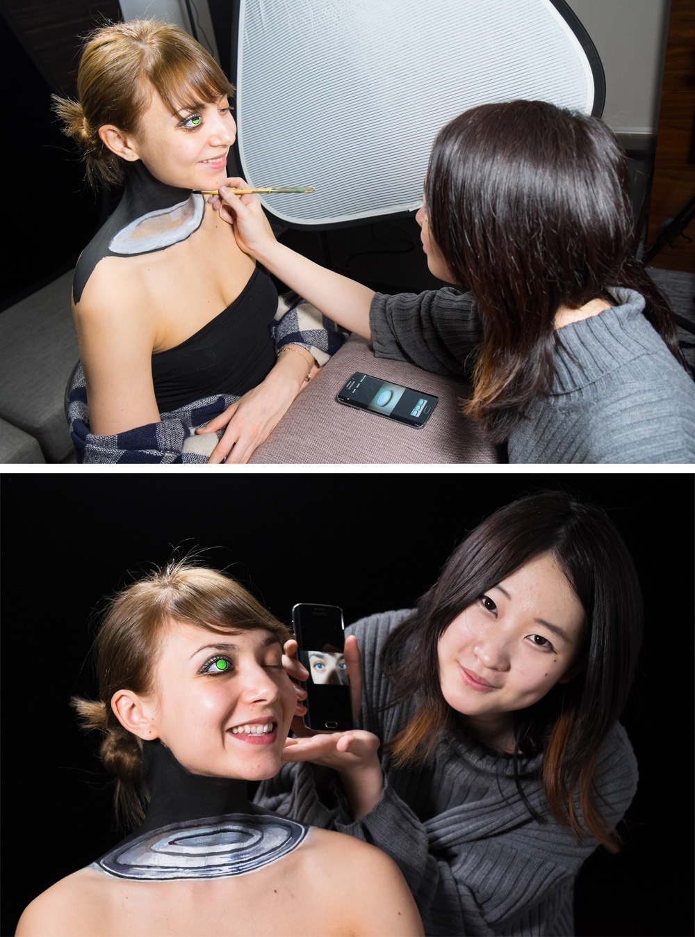 Dự án được tài trợ bời Samsung khi hãng này tung ra dòng điện thoại Galaxy S6. Ý tưởng là sự kết hợp giữa các bộ phận con người và những tính năng của các thiết bị high-tech. Ảnh: My Modern Met.