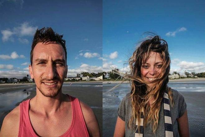 ảnh 1: Theo Dailymail, sau 15 năm kết hợp làm việc trong ngành quảng cáo và xây dựng thương hiệu, đôi vợ chồng Stevo (trái) và Chanel (phải) đã quyết định cùng nhau bỏ việc để đi du lịch khắp thế giới. (ảnh: Boredpanda)