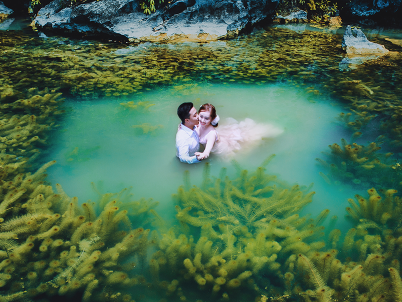 Anh cuoi o 'chon thien duong' cua cap doi Sai Thanh hinh anh