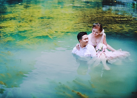 Chia sẻ về bộ ảnh cưới, cô dâu Ngọc Trâm cho biết: 