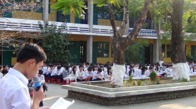 Một tiết học văn ở Trường THPT Phan Huy Chú, Hà Nội. Ảnh: Nguyễn Khánh.