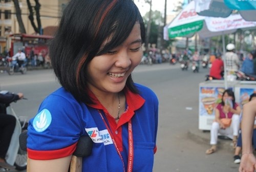 Nụ cười tươi luôn nở trên môi của Duyên.