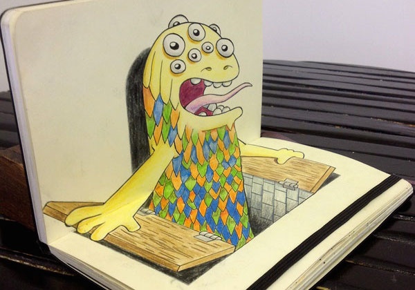 9X noi tieng the gioi voi biet tai ve tranh 3D hinh anh