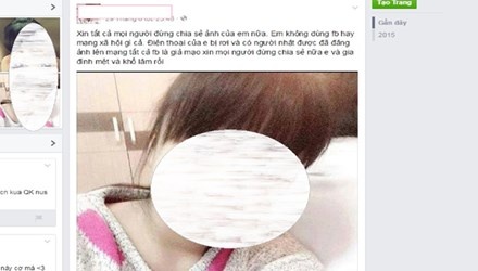 Cô bé 11 tuổi đăng status cầu xin dân mạng ngừng chia sẻ hình ảnh trên mạng xã hội Facebook.