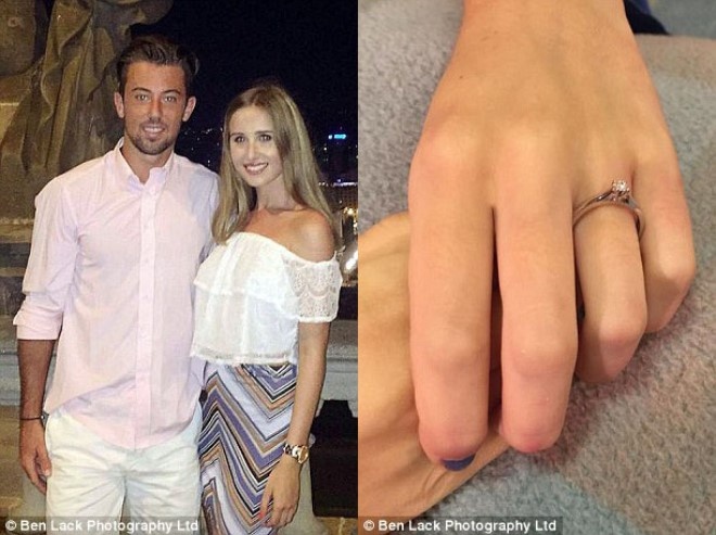 Chang trai deo nhan dinh hon cho ban gai da mat hinh anh