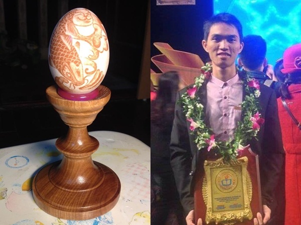 9X co tai khac hinh tren thuy tinh, vo trung hinh anh