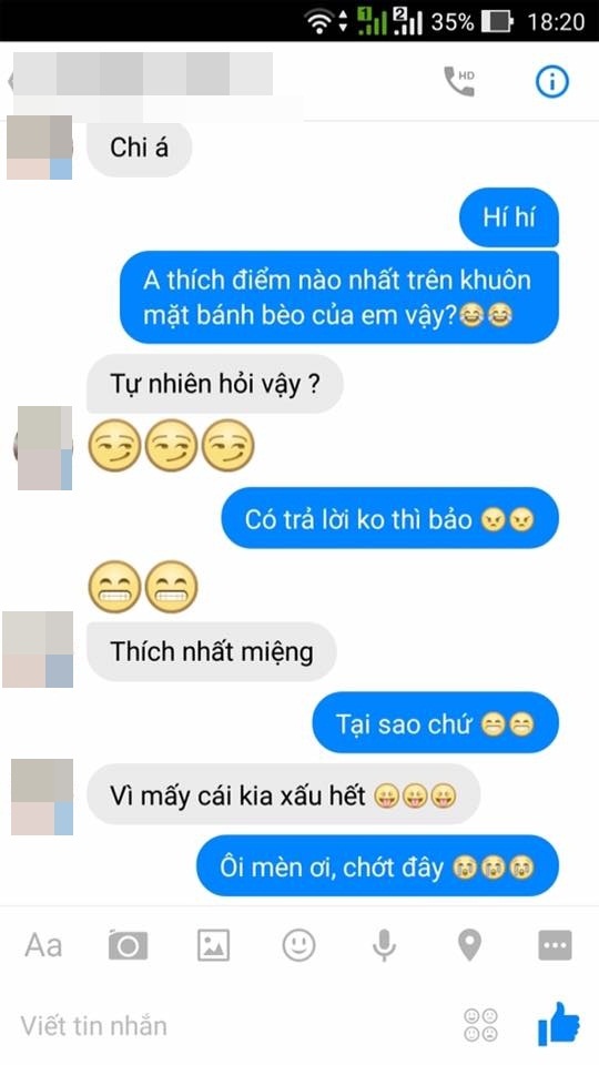 Câu trả lời hài hước của nhiều chàng trai được chị em chia sẻ. Ảnh: Trần Ngọc Tuyển