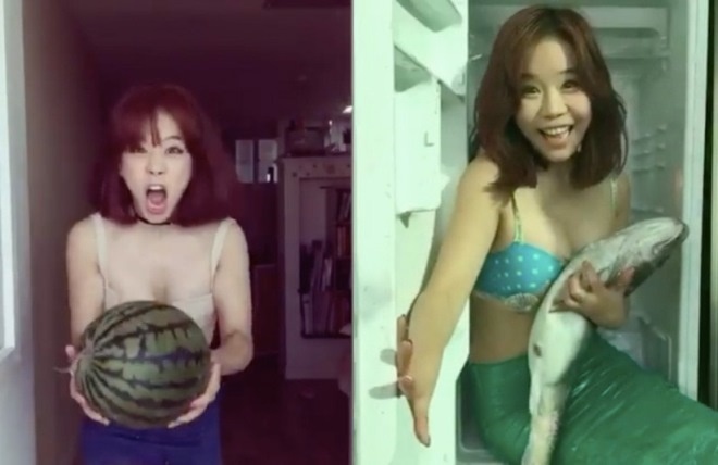 Hot girl Han Quoc tro thanh hien tuong mang nho video hai hinh anh