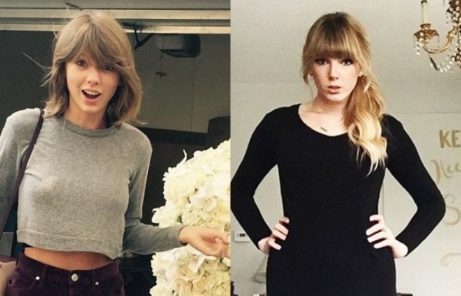 Ban sao Taylor Swift bi bat nat vi beo hon than tuong hinh anh
