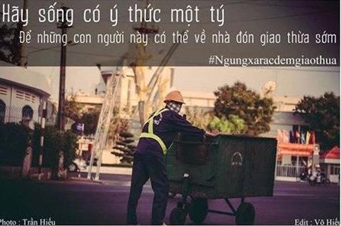 Ban tre keu goi khong xa rac dem giao thua hinh anh