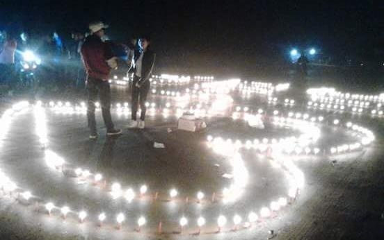 Thap 1.000 ngon nen mung sinh nhat ban gai o Thai Nguyen hinh anh