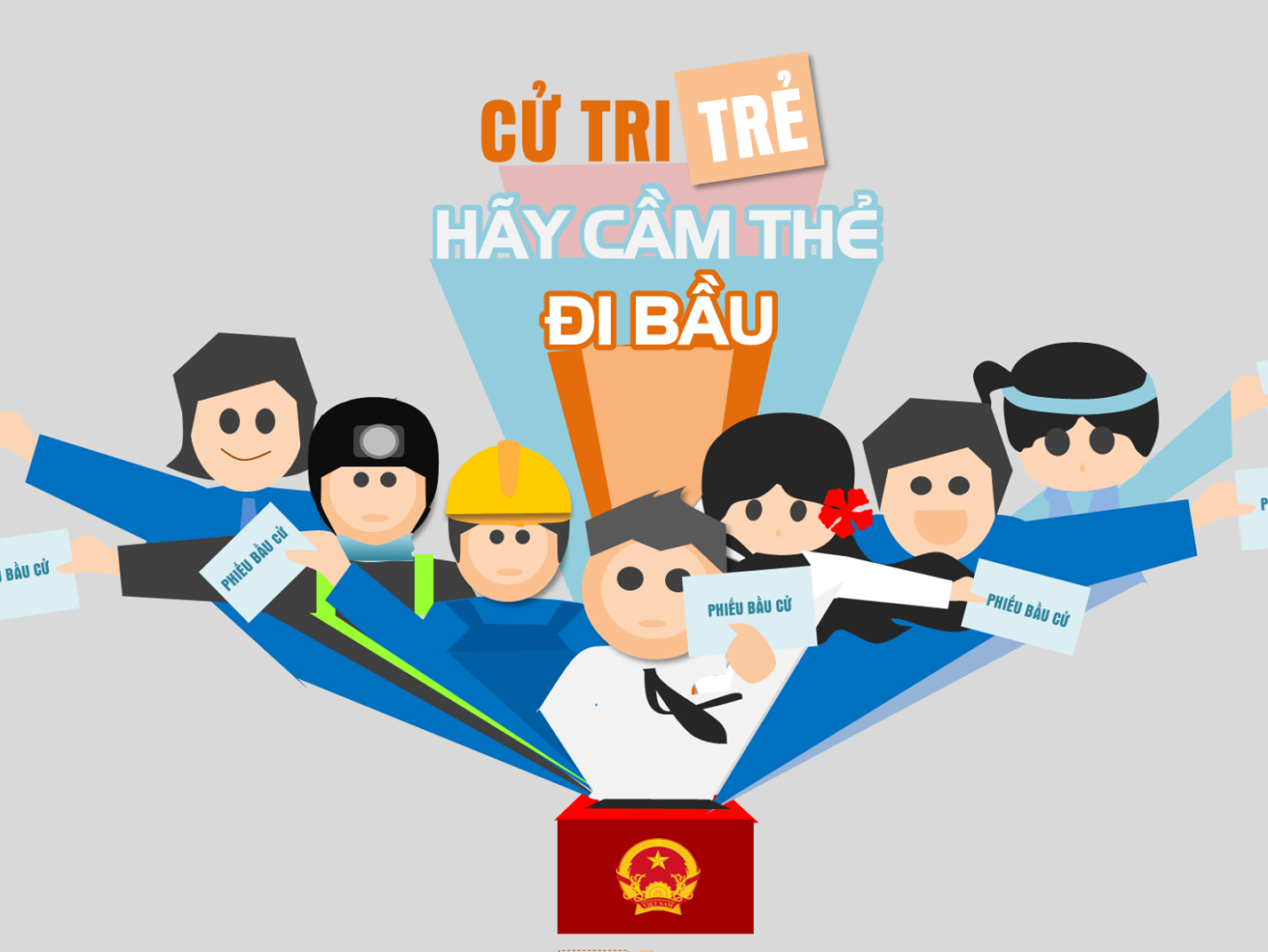 Chum anh vui: Cu tri tre ca nuoc di bau cu Quoc hoi hinh anh