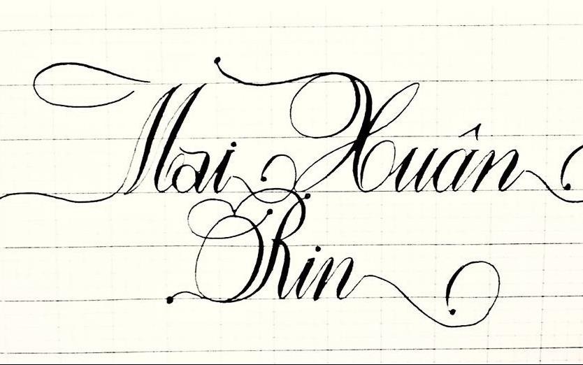 Xuan Rin the hien kha nang viet chu dep hinh anh