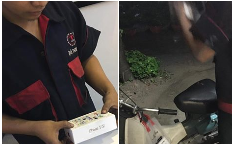 Nguoi chong tay lam lem mua iPhone tang vo gay tranh cai hinh anh