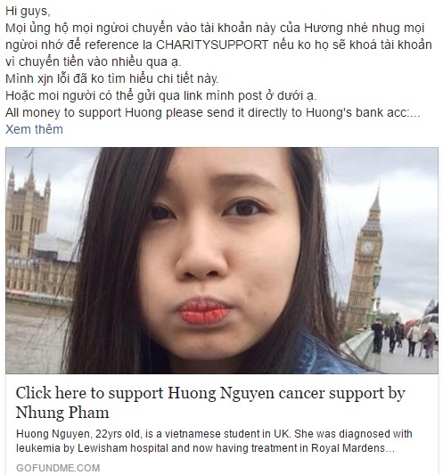 dân mạng giúp đỡ cô gái ung thư ảnh 1 dan mang giup do co gai ung thu anh 1