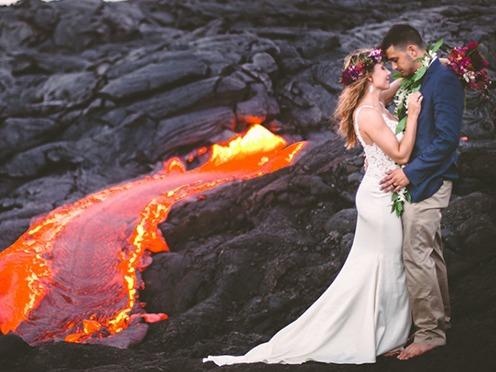 Lauren-Alex chup anh cuoi tren ngon nui lua hinh anh