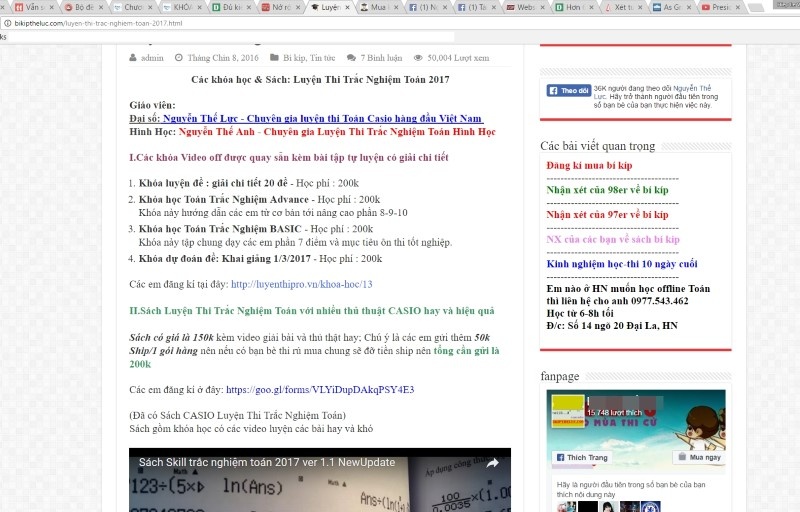 thi trac nghiem mon Toan anh 1