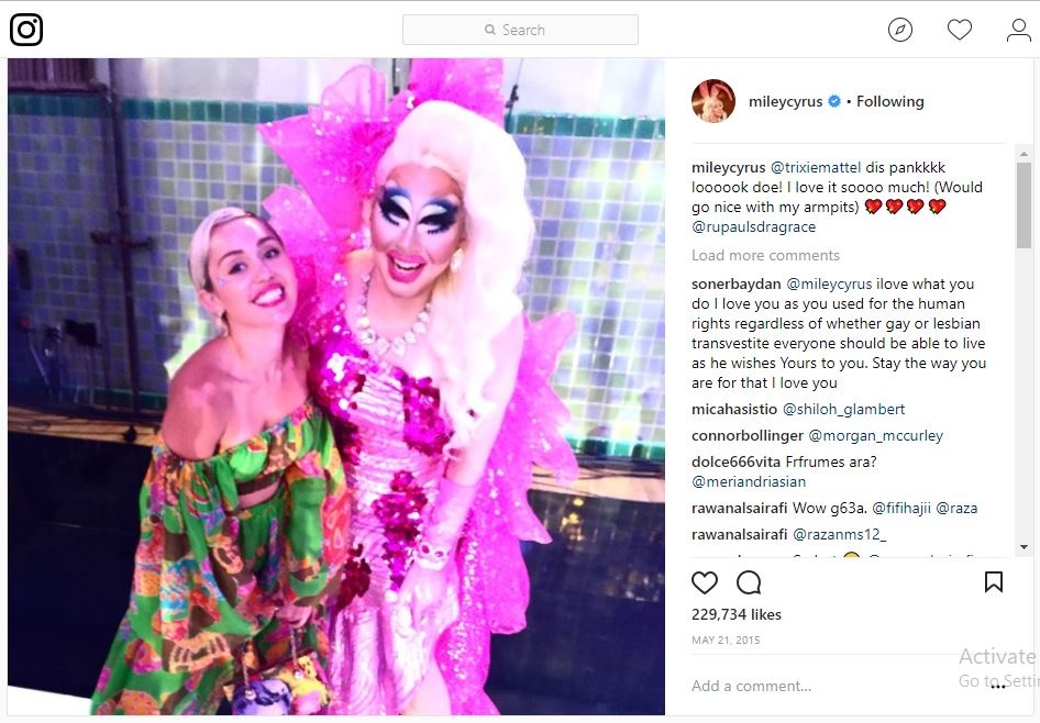 Miley Cyrus muon hop tac voi Trixie Mattel anh 1