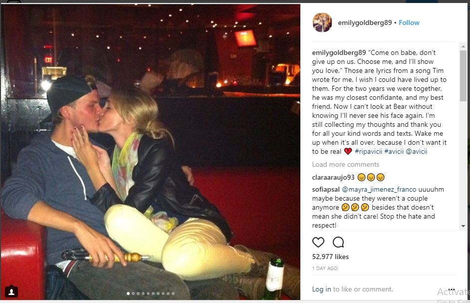 Ban gai cu cua Avicii dau buon anh 1