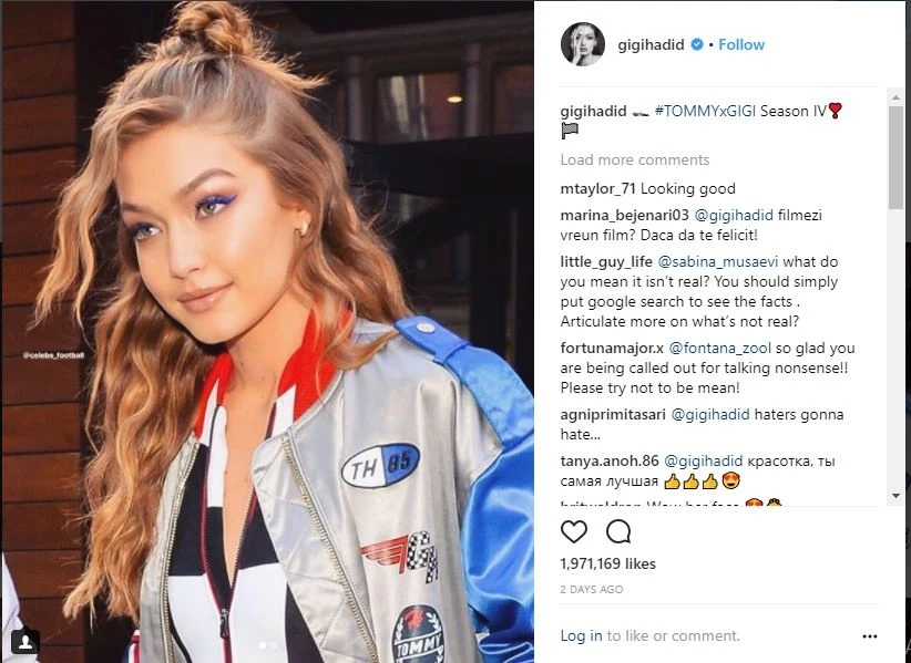 Gigi Hadid dap tra antifan anh 1