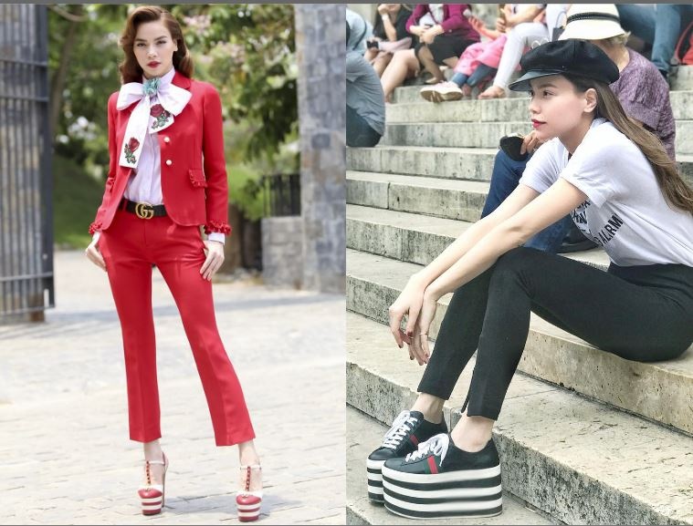 Nha Phuong mang giay cao got anh 7