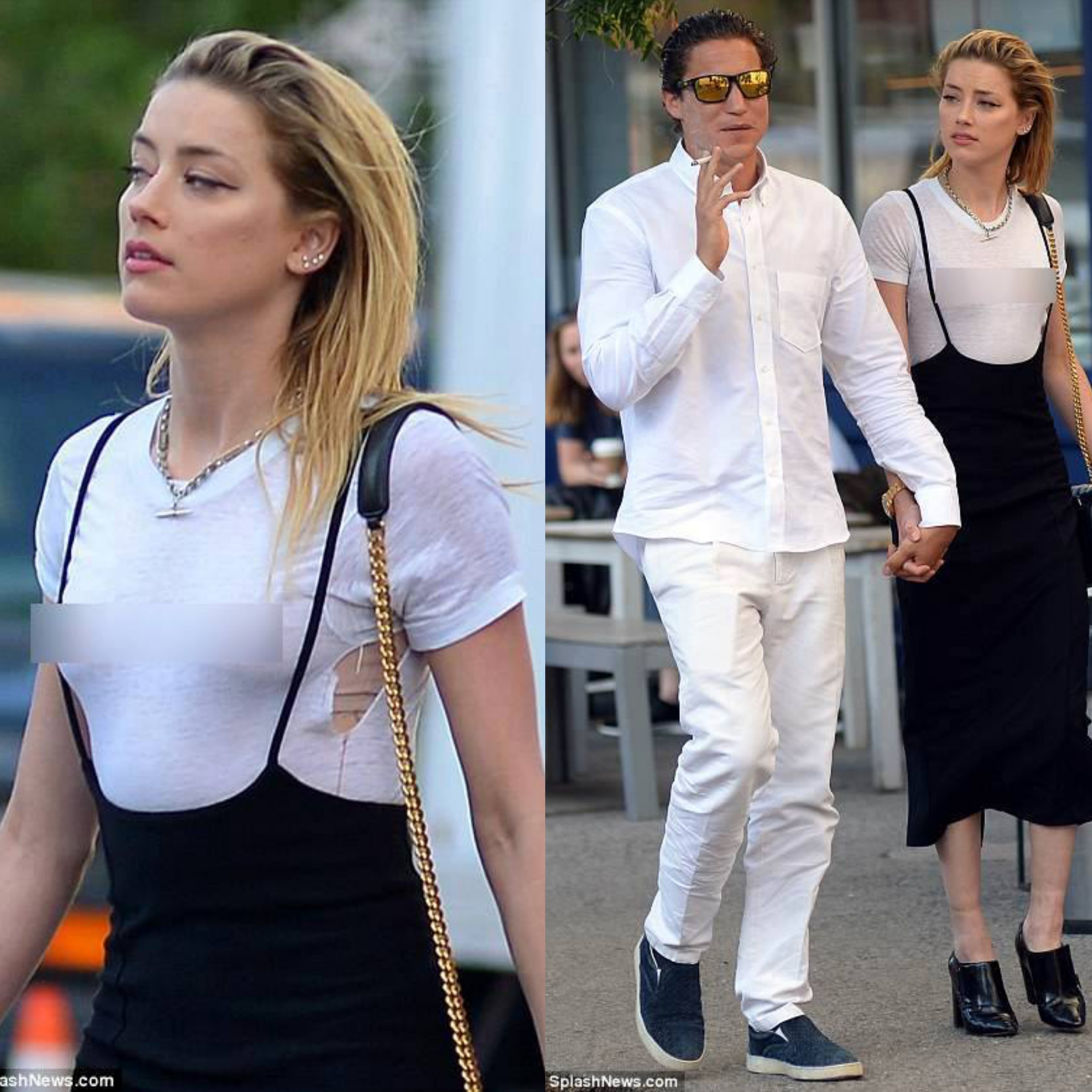 Amber Heard lộ nhũ hoa bên bạn trai mới ảnh 1 Amber Heard lo nhu hoa ben ban trai moi anh 1