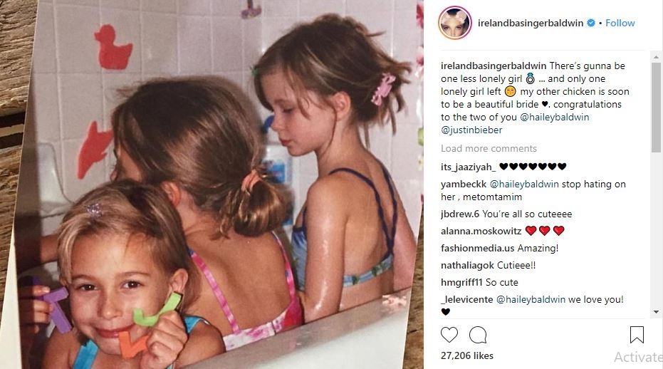 Chi ho chuc mung hanh phuc cua Hailey Baldwin anh 1