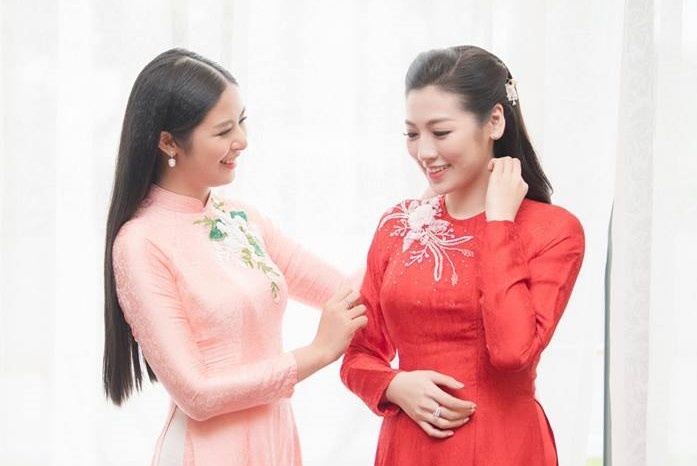 Hoa hau Ngoc Han tu may ao dai cuoi tang A hau Tu Anh hinh anh