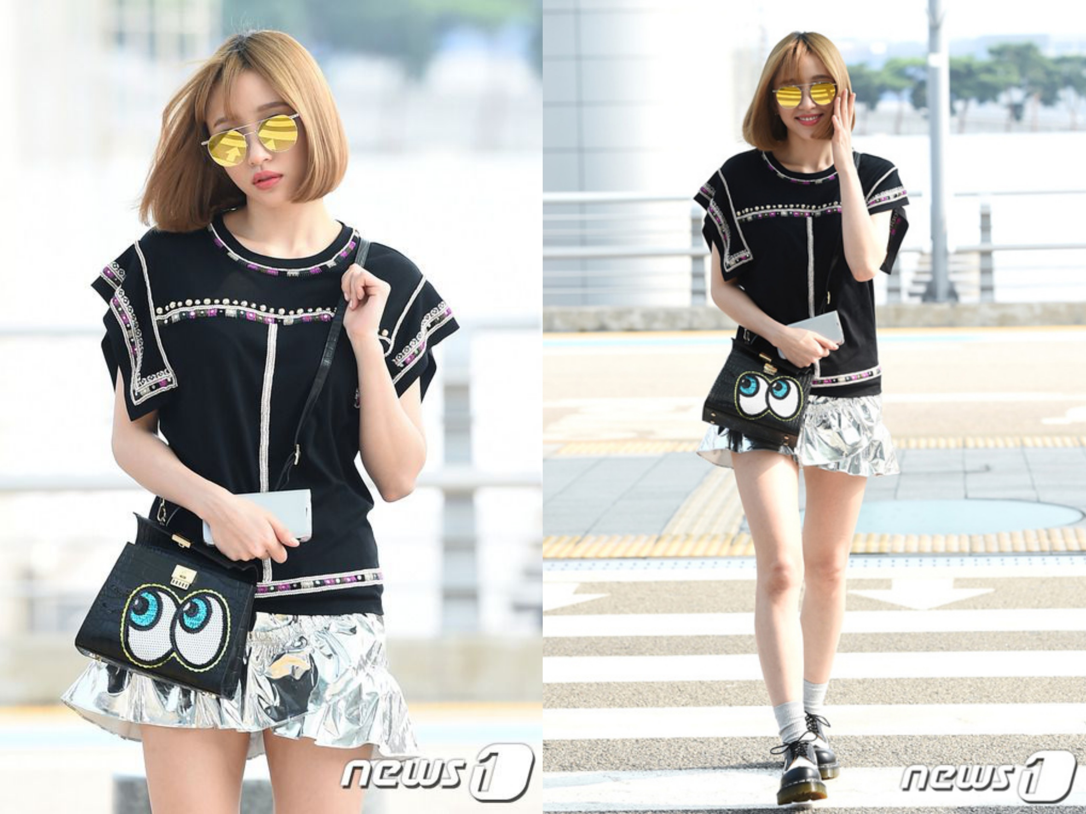 Thoi trang san bay chat va sanh dieu cua nu hoang fancam Hani hinh anh