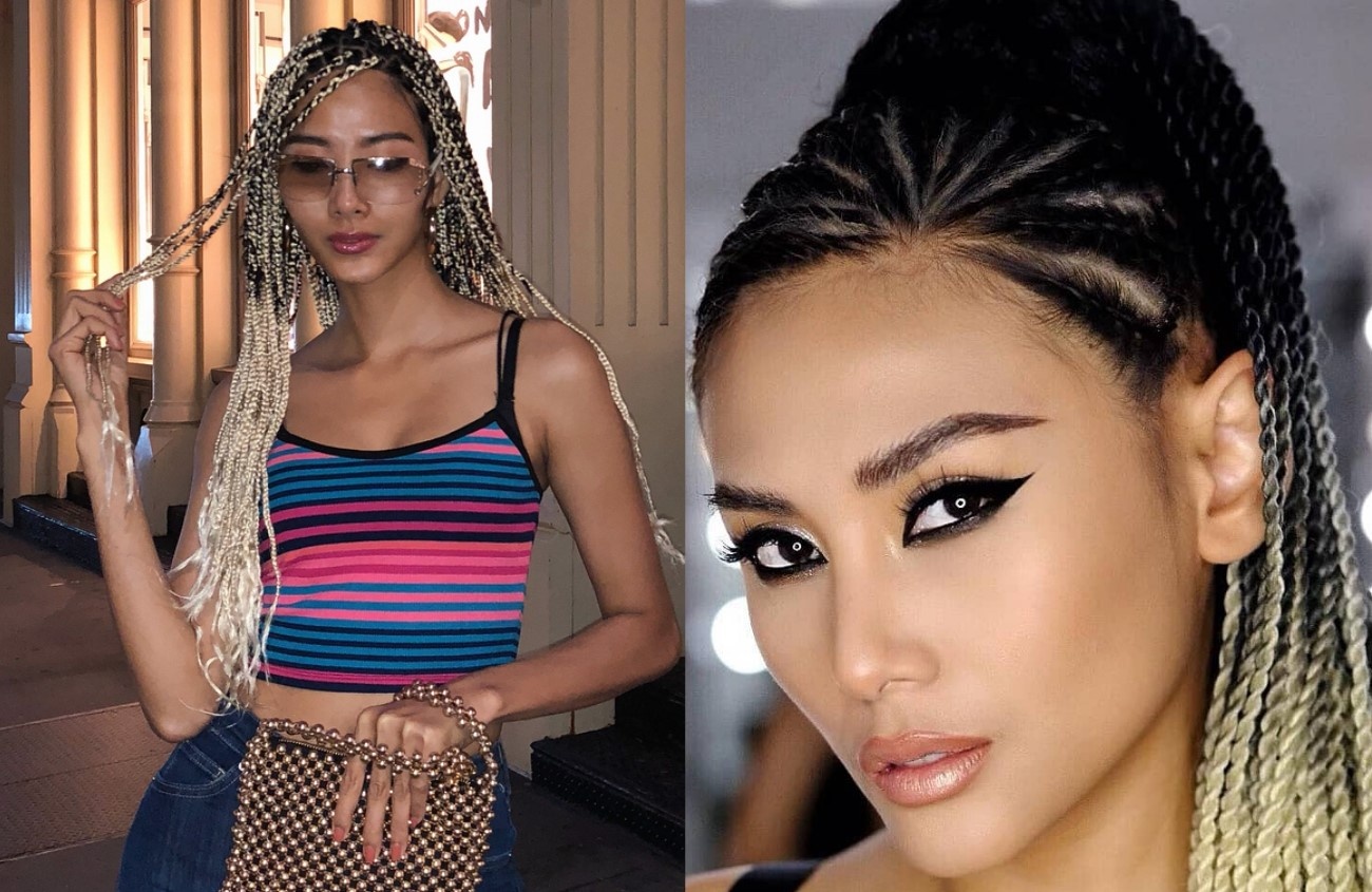 Hoang Thuy, Vo Hoang Yen lang xe kieu toc ben day thung hinh anh