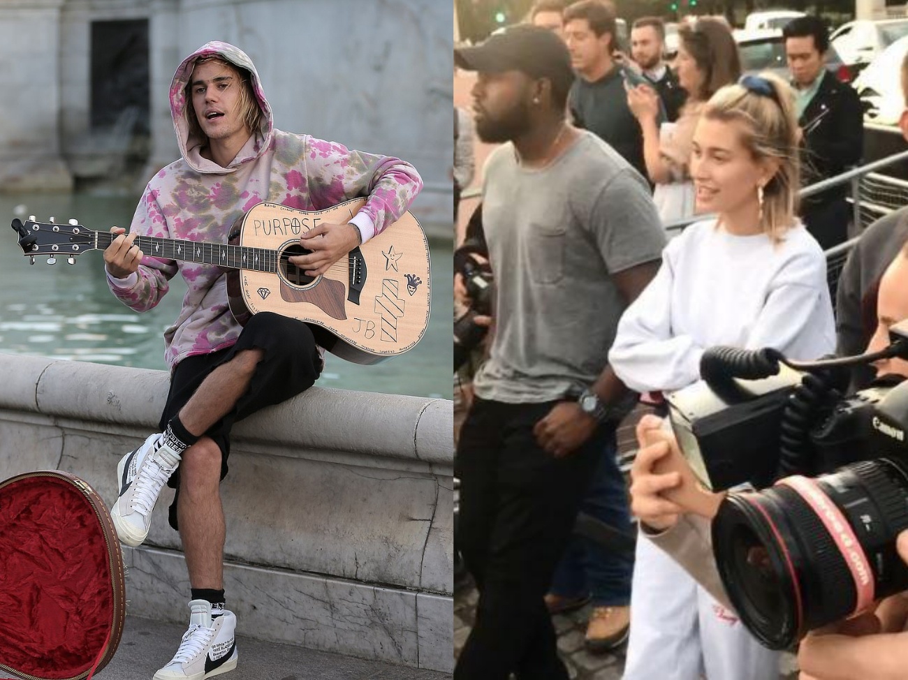 Justin Bieber thu hút sự chú ý khi đàn hát trên phố ảnh 1 Justin Bieber thu hut su chu y khi dan hat tren pho anh 1