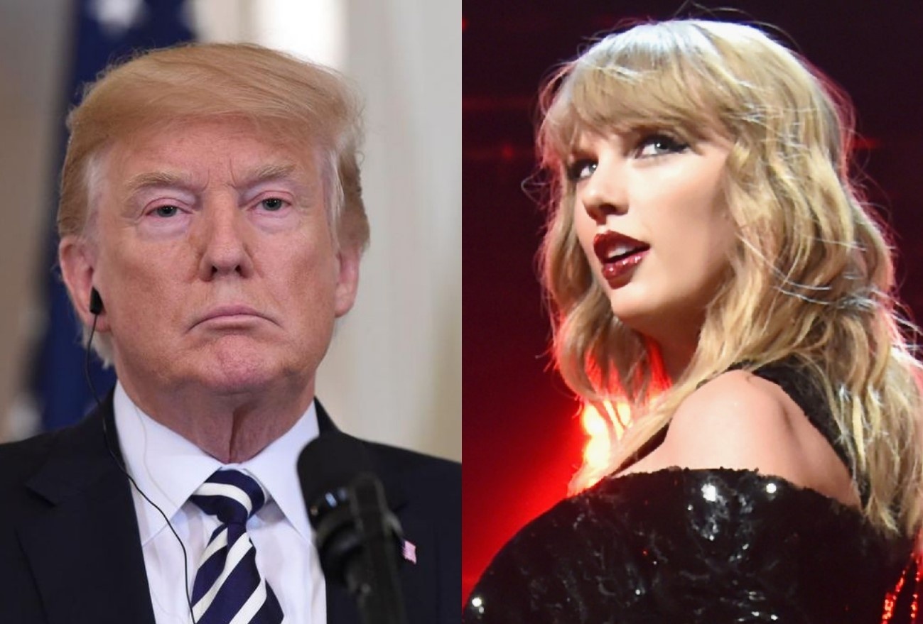 Tong thong Donald Trump kho chiu vi Taylor Swift ung ho dang Dan chu hinh anh