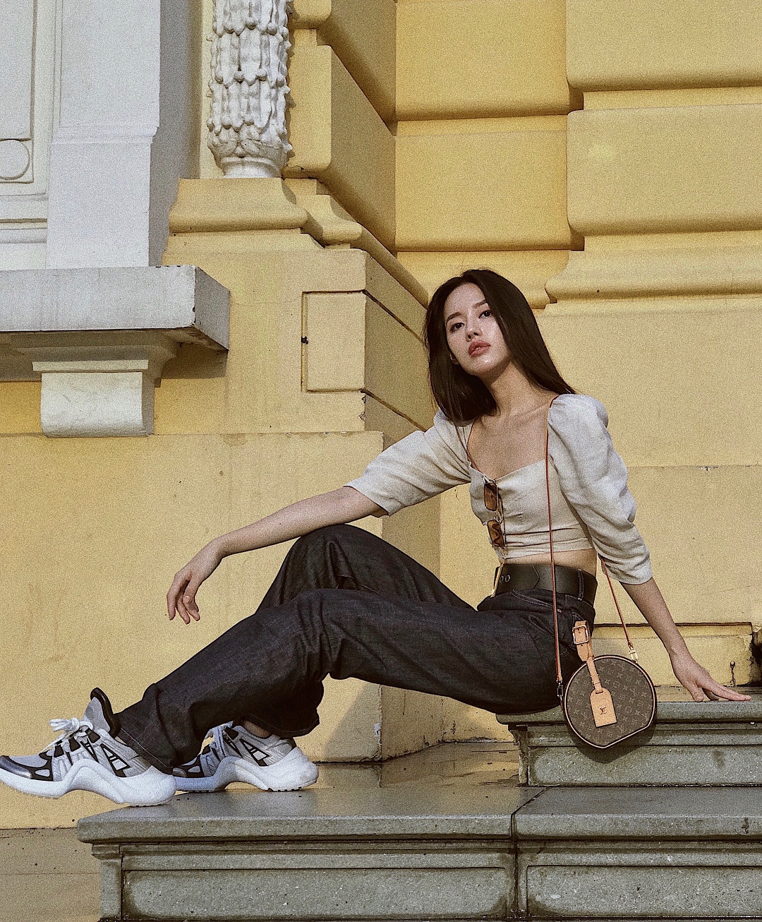 Street style cua Khanh Linh The Face anh 5