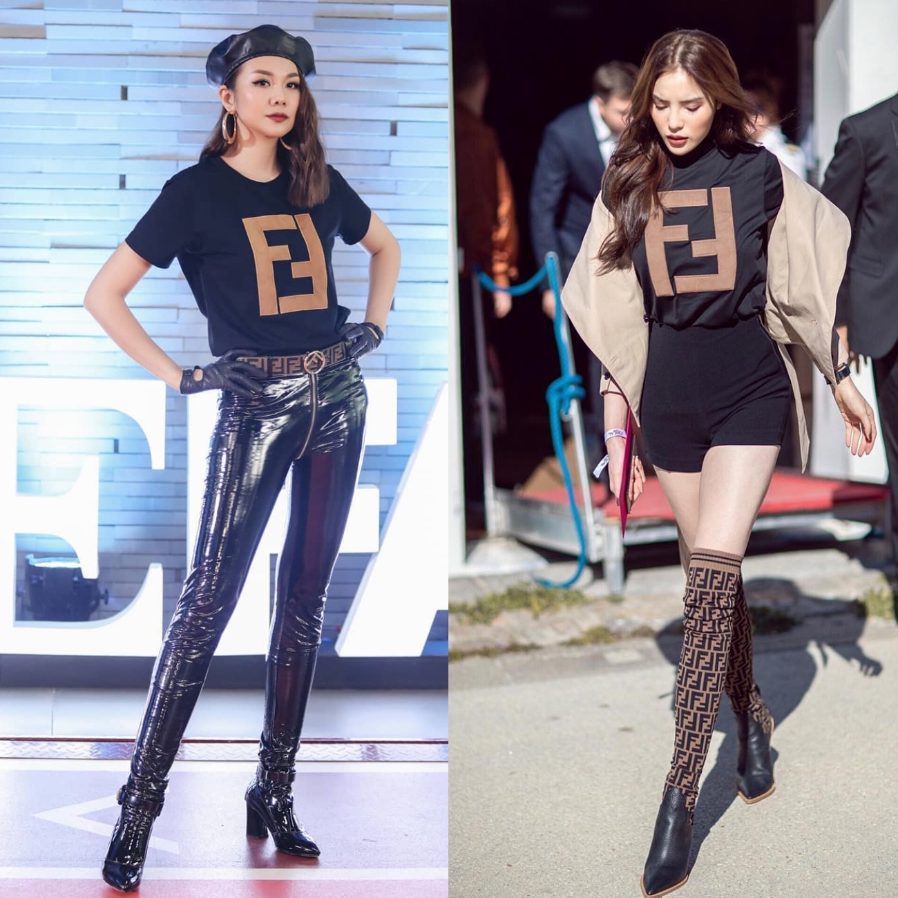 Thanh Hang va Hoang Yen dung hang Ky Duyen anh 1