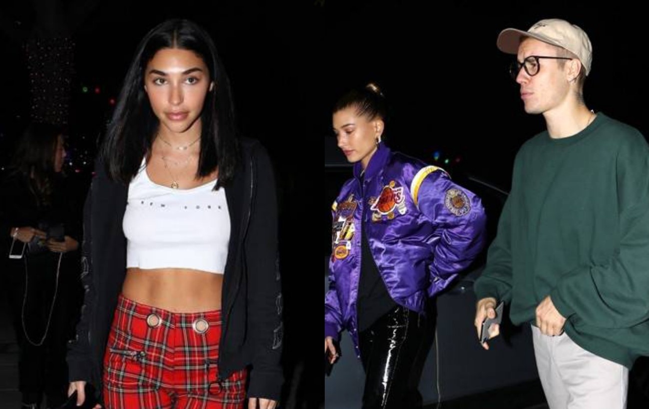 Justin Bieber cham mat tinh cu khi di an cung vo hinh anh