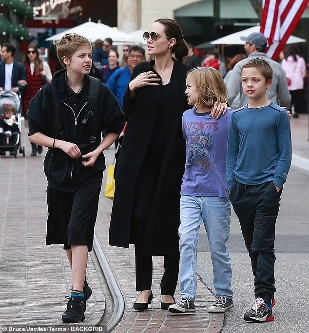 Angelina Jolie dan cac con di choi anh 1