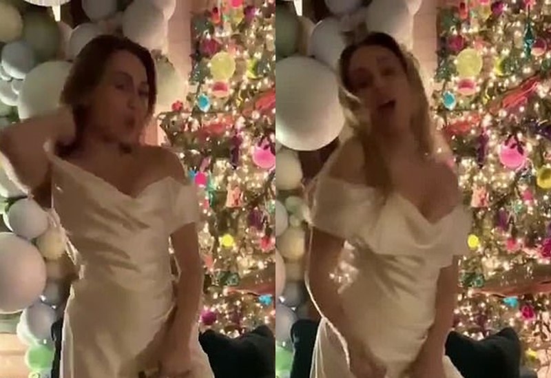 Miley Cyrus nhay 'Uptown Funk' trong dam cuoi voi Liam Hemsworth hinh anh