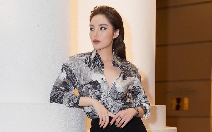 Vay ao theo xu huong nam tinh, manh me cua hoa hau Ky Duyen hinh anh